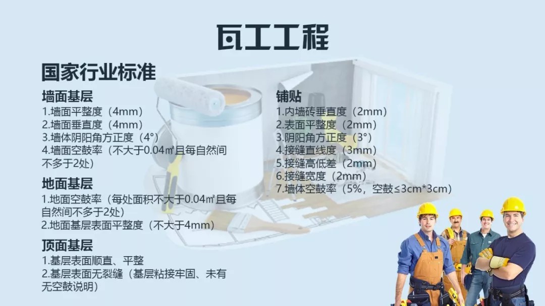 瓦工施工工藝標(biāo)準(zhǔn)有哪些？這份瓦工工藝標(biāo)準(zhǔn)比國家還全面