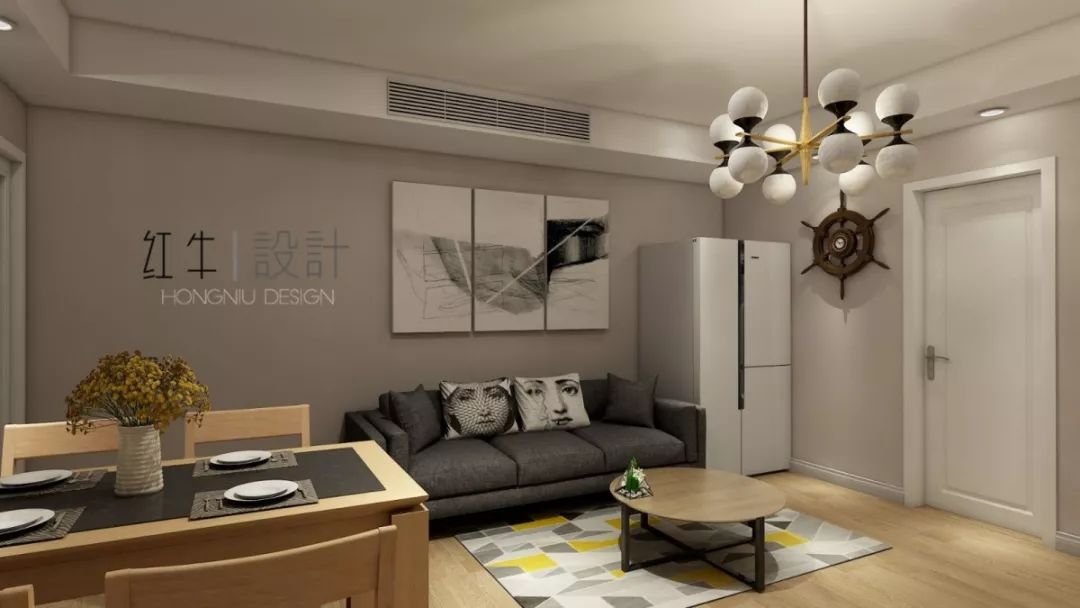 南京云南路西橋花苑79平米現(xiàn)代簡(jiǎn)約風(fēng)格裝修 溫馨浪漫03客餐廳