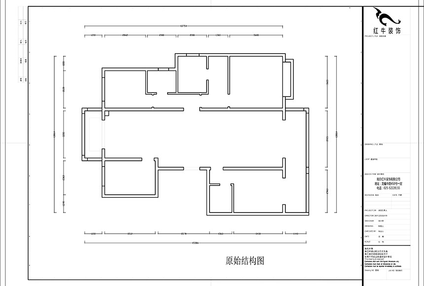 860x580_蔡成昊_南京中冶盛世濱江175㎡現(xiàn)代風格裝修_原始結(jié)構(gòu)圖