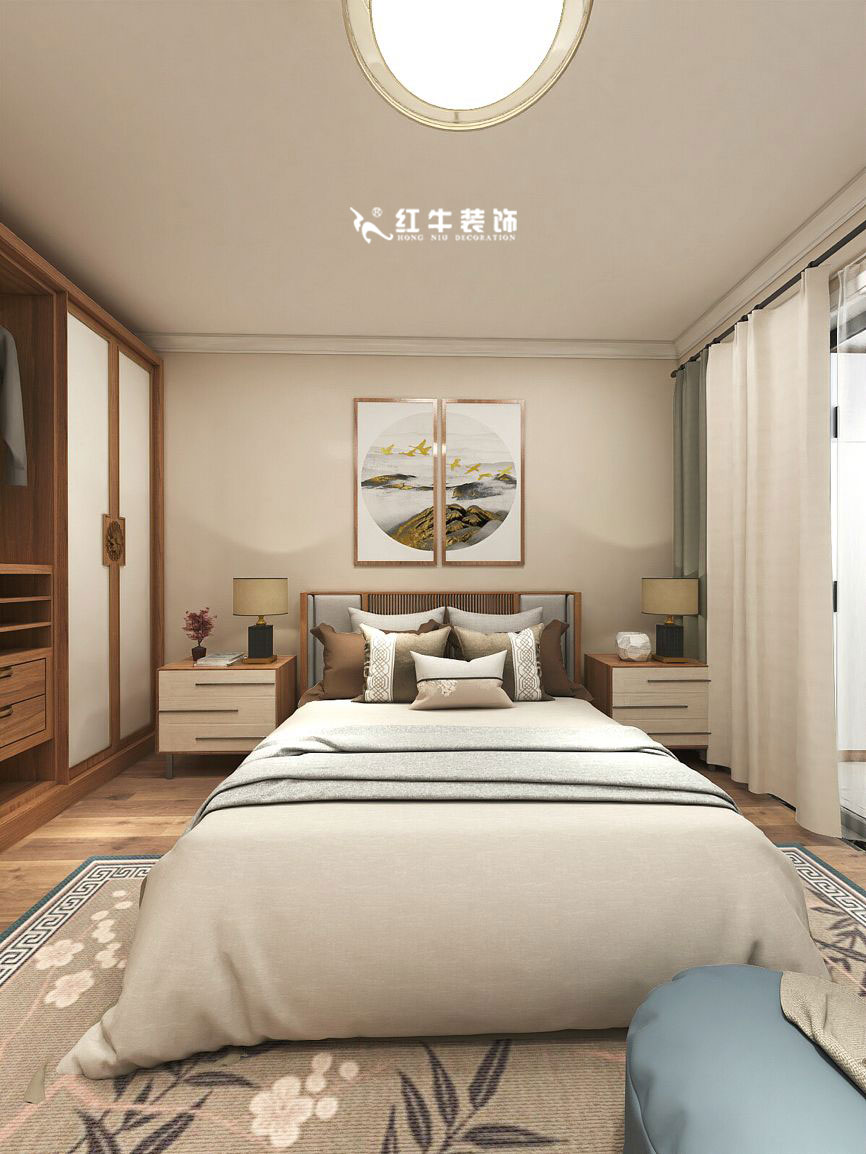 蔣琛_九條巷106㎡現(xiàn)代風(fēng)“養(yǎng)老房”裝修，給設(shè)計(jì)做減法！07主臥+logo
