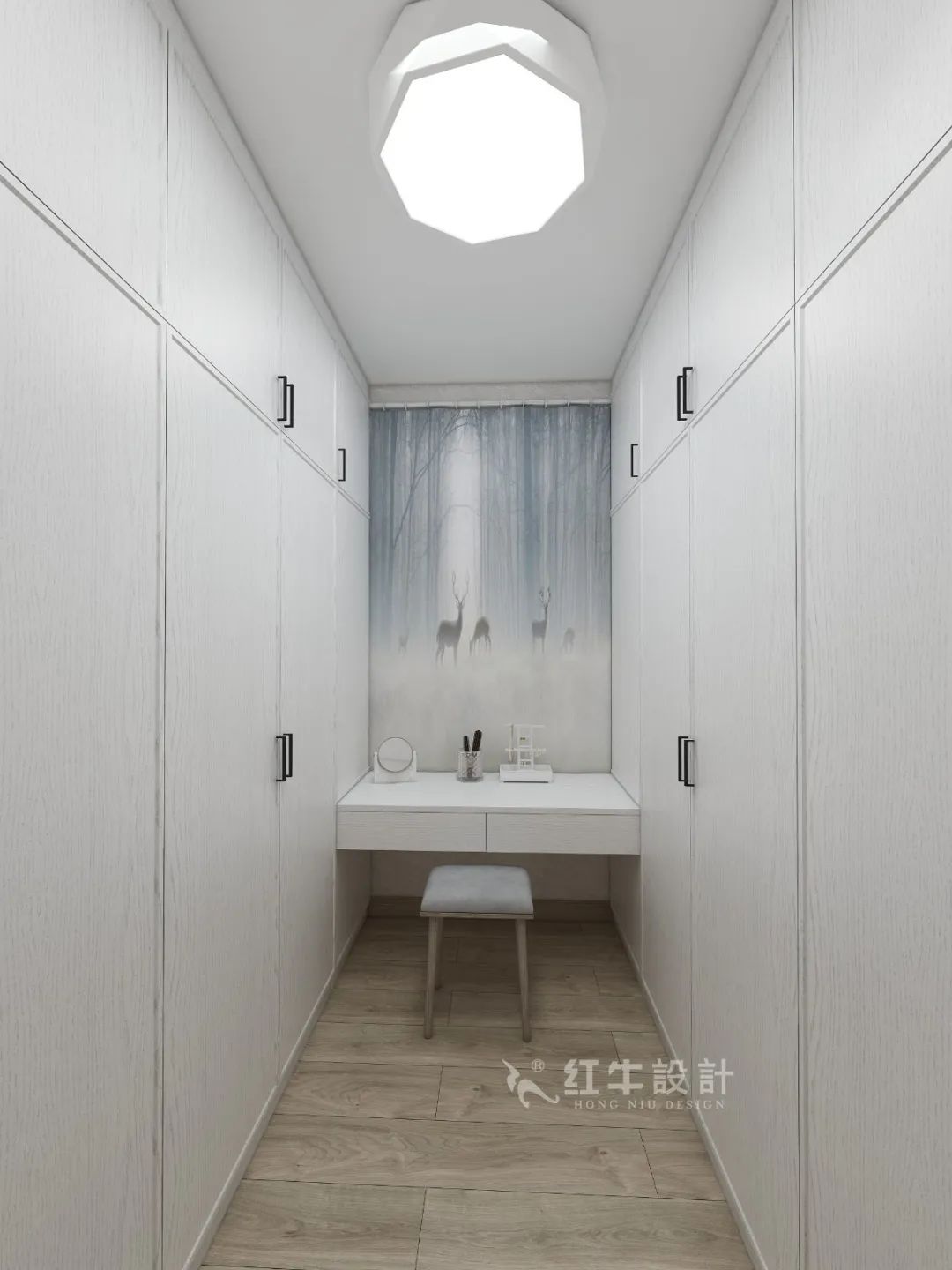 劉萍萍_花崗鴻福城132㎡現(xiàn)代簡約風(fēng)格_兩套小戶型打通變大宅，中西雙廚房+衣帽間打造品質(zhì)生活！13衣帽間