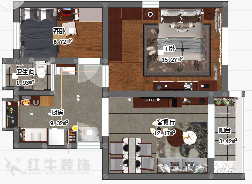 孟憲濤_四條巷34號(hào)1-201-62㎡-新中式風(fēng)格_平面圖+logo