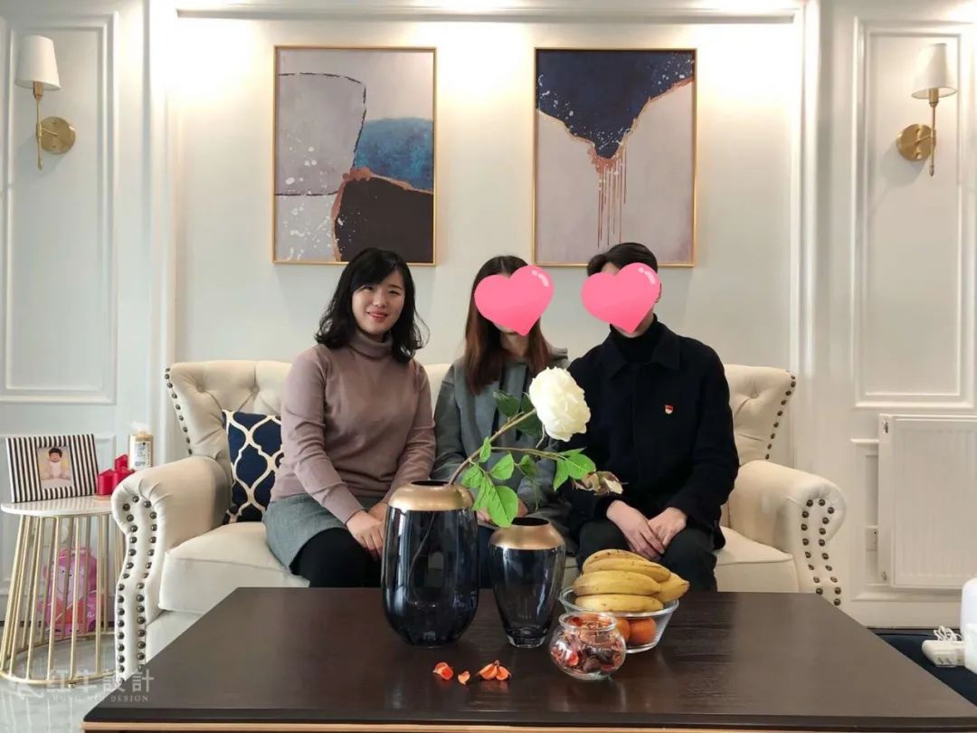 85后夫婦的美式輕奢家，起名“海藍(lán)之謎”！01設(shè)計(jì)師與業(yè)主的合照