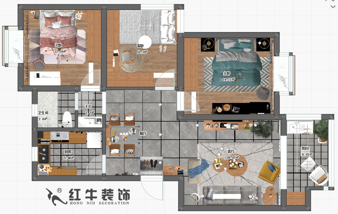 劉小勇_誠品城65-103-100㎡-現(xiàn)代簡約風(fēng)格00彩平圖