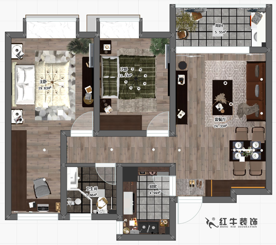 劉小勇_仙林悅城7-2403-89㎡-現(xiàn)代簡約風(fēng)格_2室1衛(wèi)_成品家¥11