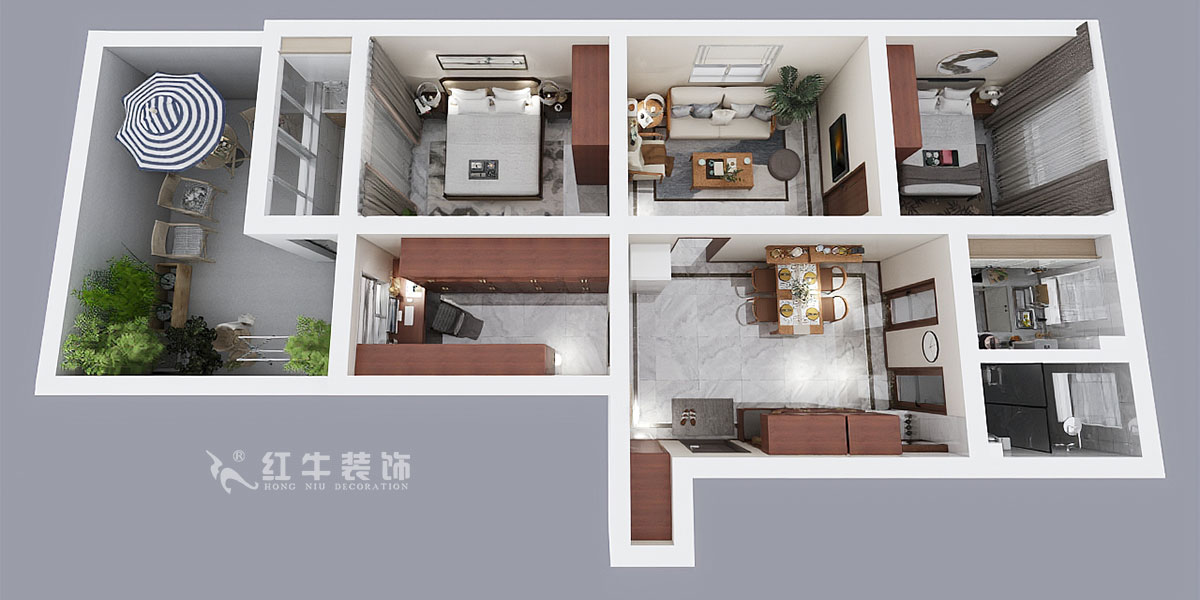 蔡成昊_花園路11號25-104-90㎡-現(xiàn)代簡約風格_3室2廳1衛(wèi)(老房裝修)_定制家¥128966_全包12