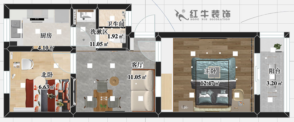 張智猿_濱江花園西園25-2-602-52㎡-現(xiàn)代簡(jiǎn)約風(fēng)格_2室1廳1衛(wèi)(老房裝修)_定制家¥80749_全包8