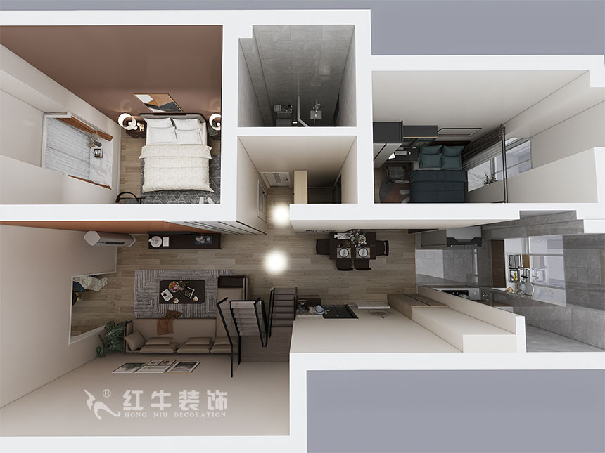 陶陽_金陵名人居1-8號-602-120㎡-現(xiàn)代簡約風格_3室2廳2衛(wèi)(二手房裝修)_定制家¥129560_全包13萬00_07鳥瞰圖一樓