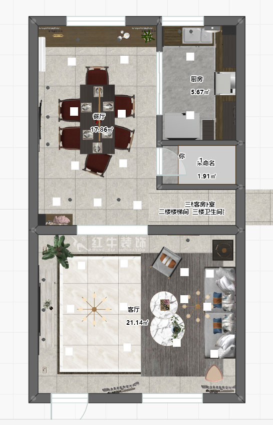 陸利民_香地美舍602-156㎡-新中式風格_5室2廳3衛(wèi)(新房裝修)_定制家¥208000_全包25萬00_09一樓彩平圖