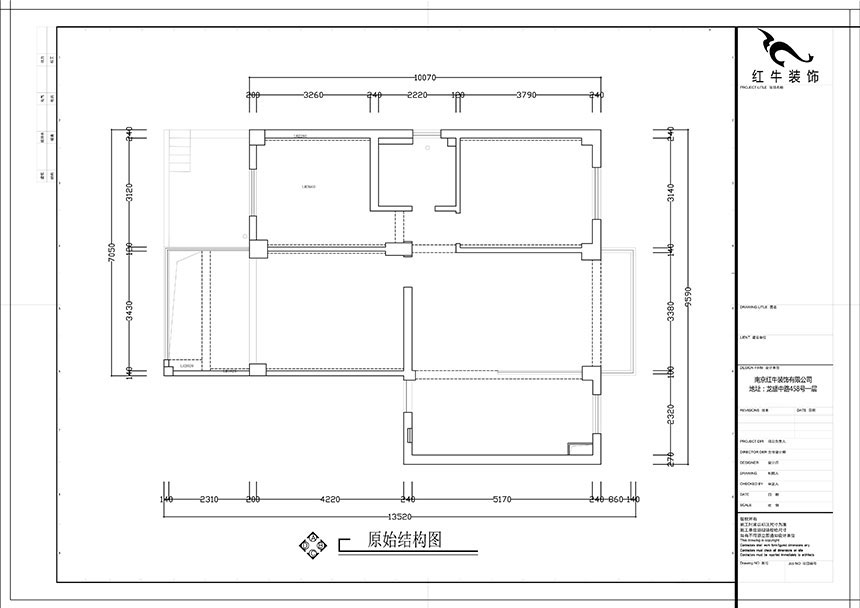 張智猿|紅山山莊8-204-100㎡-簡中風(fēng)格|3室1廳1衛(wèi)|老房裝修|定制家¥153700|全包15萬|00_01原始結(jié)構(gòu)圖