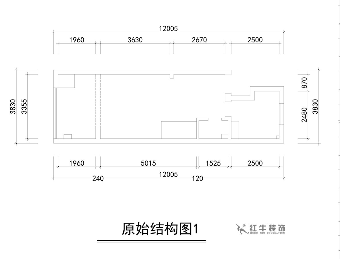 朱彥|萬科金色里程8-706-70㎡-簡(jiǎn)歐風(fēng)格|復(fù)式35+35㎡|2室2廳1衛(wèi)|定制家¥120000|全包12萬|00_01原始結(jié)構(gòu)圖1