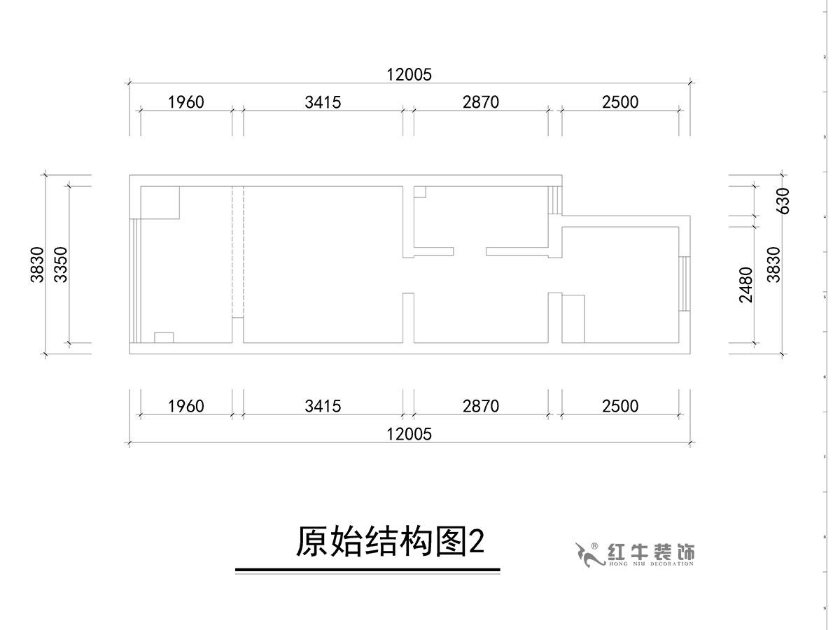朱彥|萬科金色里程8-706-70㎡-簡(jiǎn)歐風(fēng)格|復(fù)式35+35㎡|2室2廳1衛(wèi)|定制家¥120000|全包12萬|00_02原始結(jié)構(gòu)圖2