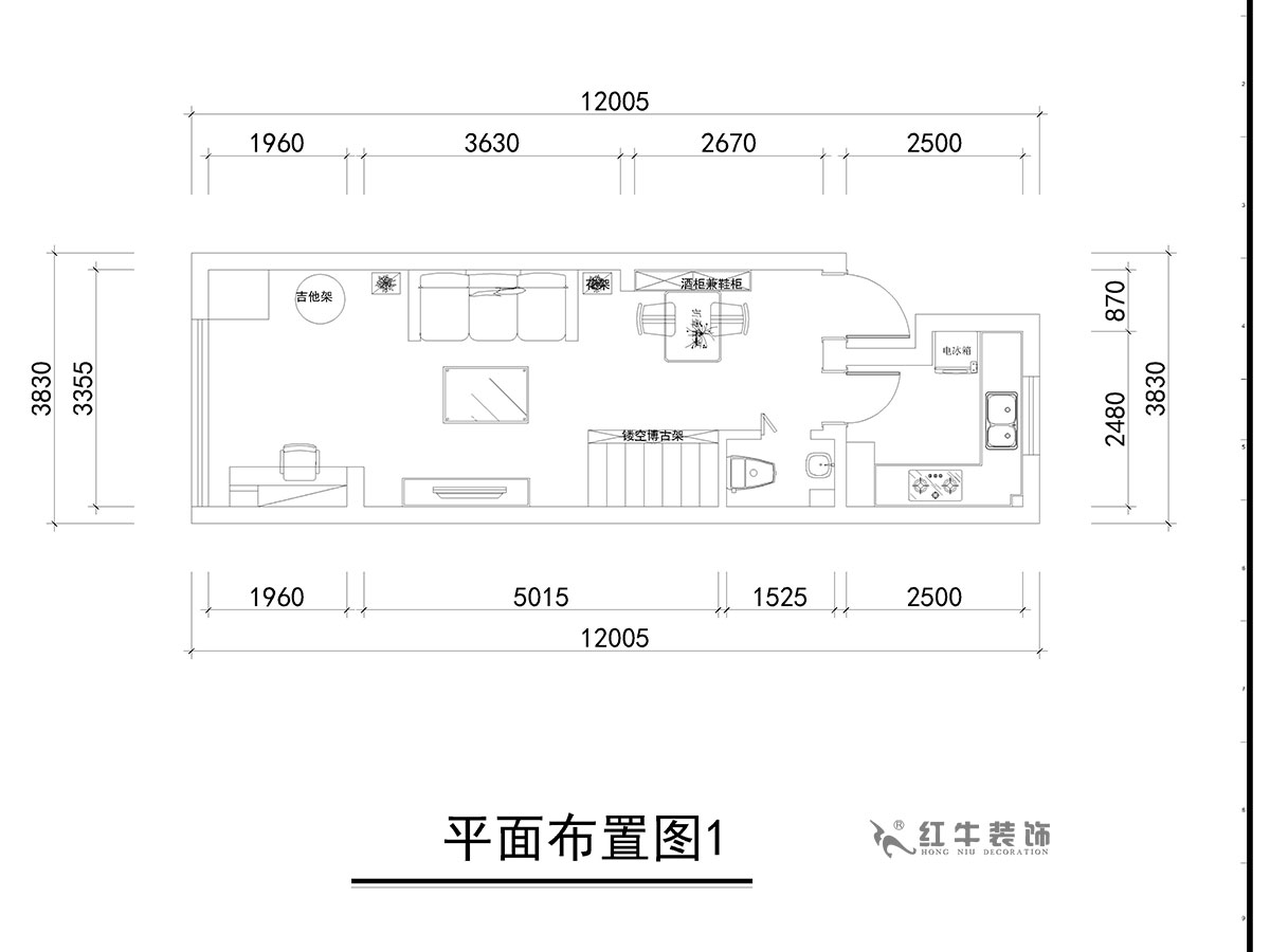 朱彥|萬科金色里程8-706-70㎡-簡(jiǎn)歐風(fēng)格|復(fù)式35+35㎡|2室2廳1衛(wèi)|定制家¥120000|全包12萬|00_03平面布置圖1