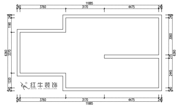 張桐瑋｜雨花村19-701-110㎡-現代簡約風格｜3室2廳1衛(wèi)｜新房裝修｜定制家￥124244｜全包12萬｜00_03二層原始結構