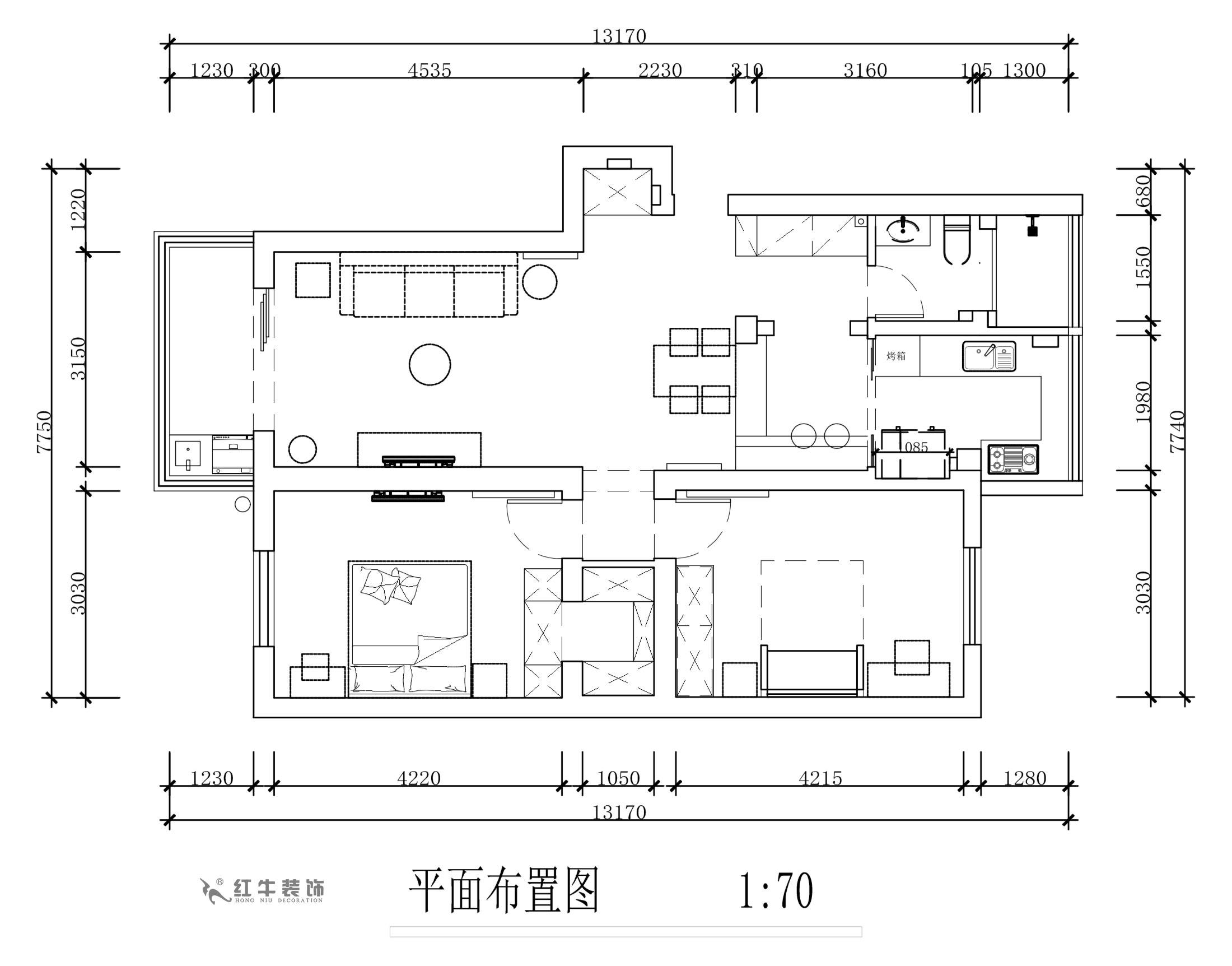 蔣?。旄@43-401-90㎡-現(xiàn)代簡(jiǎn)約風(fēng)格｜2室1廳1衛(wèi)｜舊房裝修｜定制家￥122757｜全包12萬(wàn)｜00_02平面布置圖