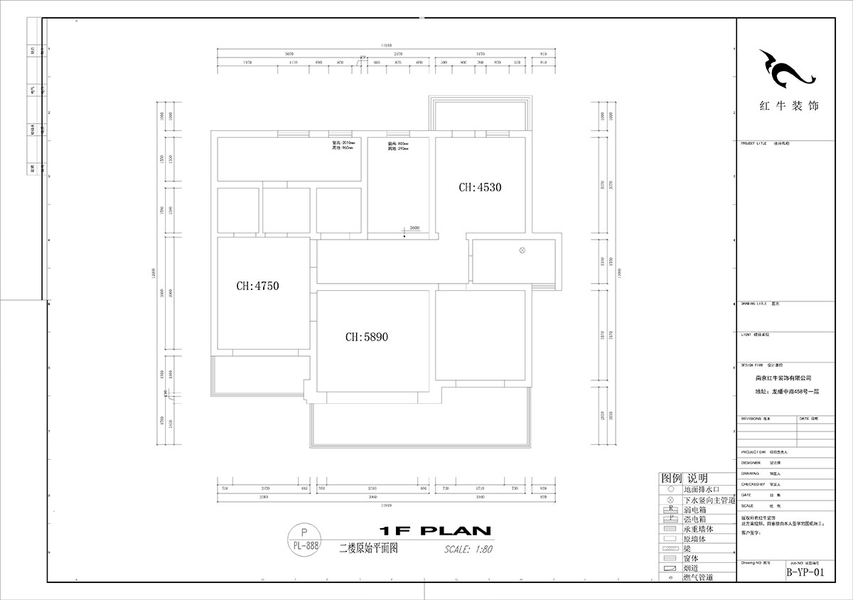 劉小勇｜酈湖美墅90-102-190㎡-現(xiàn)代風格｜4室2廳3衛(wèi)｜新房裝修｜定制家￥288000｜全包33萬｜00_02二樓原始結(jié)構(gòu)圖