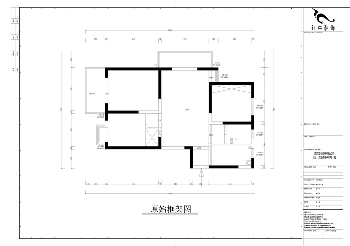 孟憲濤|七彩星城2-2406-120㎡-簡(jiǎn)約風(fēng)格|3室1廳1衛(wèi)|老房裝修|定制家¥160000|全包16萬(wàn)|00_01原始框架圖