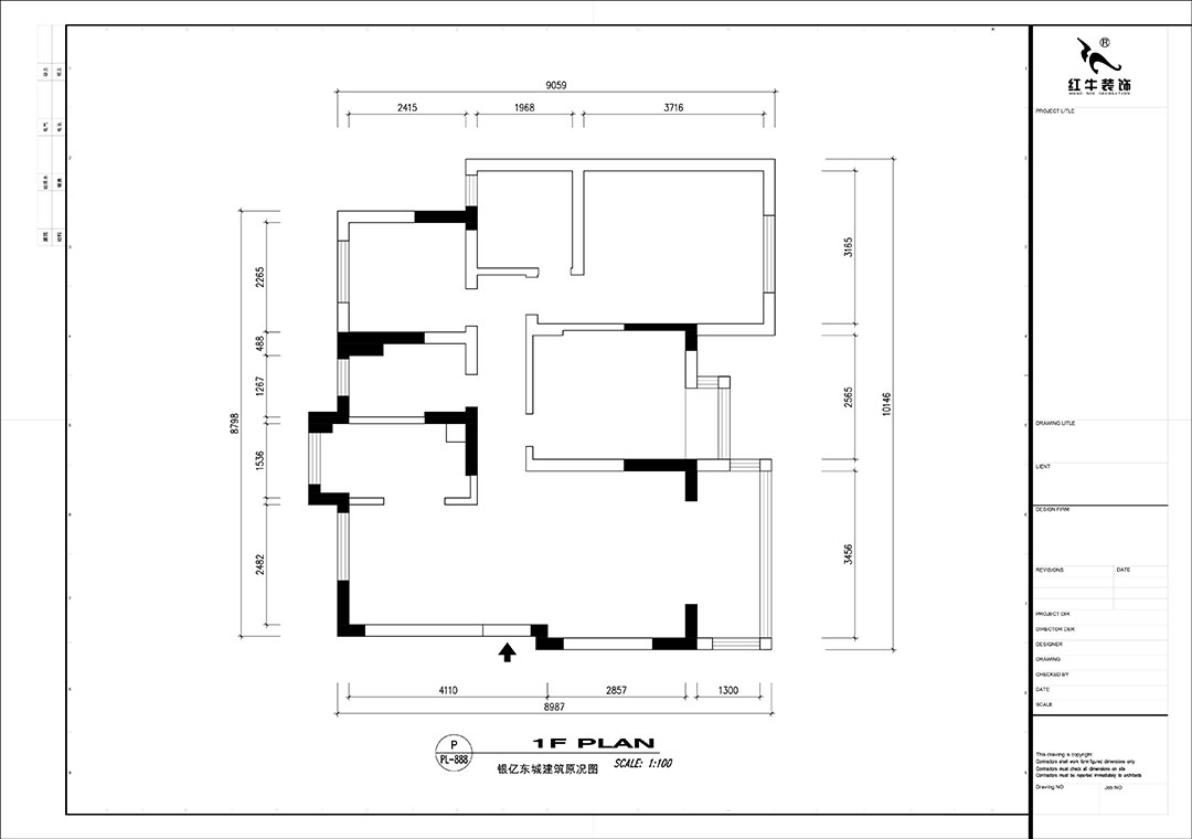 【實景案例】魏明花|銀億東城-95㎡-極簡主義風(fēng)格|3室2廳1衛(wèi)|老精裝修改造|定制家|全包14萬|00_01銀億東城19街區(qū)建筑原況圖
