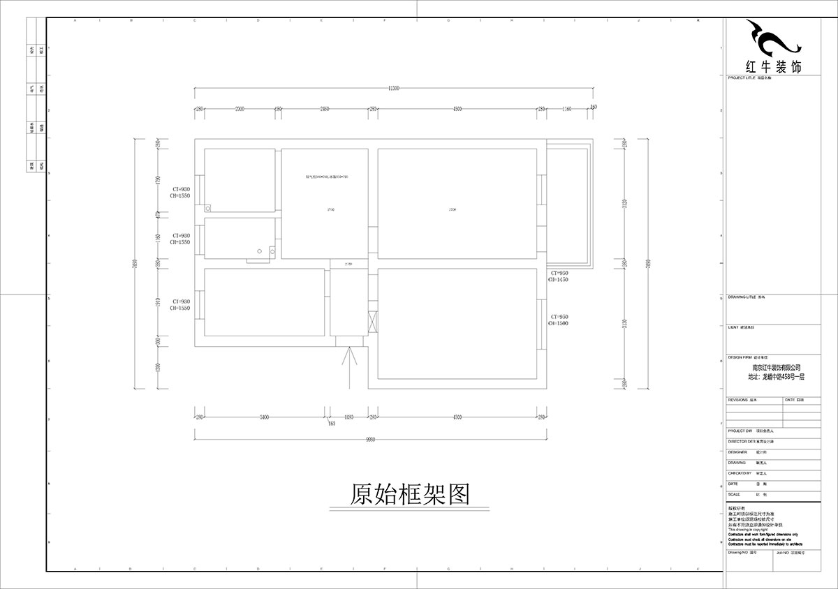 孟憲濤｜陳家牌坊2-404-74㎡-簡(jiǎn)約風(fēng)格｜3室1廳1衛(wèi)｜新房裝修｜定制家｜全包12萬(wàn)｜00_01原始框架圖