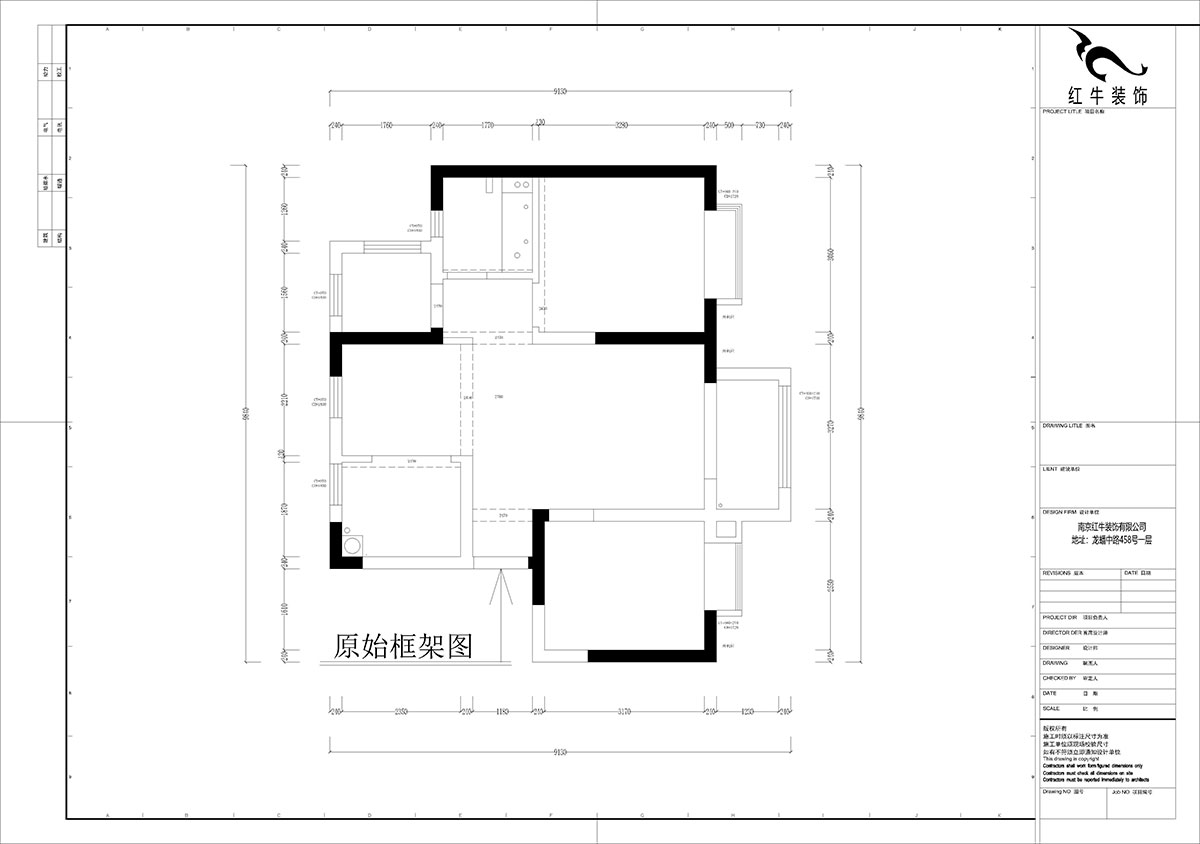 孟憲濤|云祿花園12-801-80㎡-現(xiàn)代簡約風格|3室1廳1衛(wèi)|新房裝修|定制家|全包12萬|00_01原始框架圖
