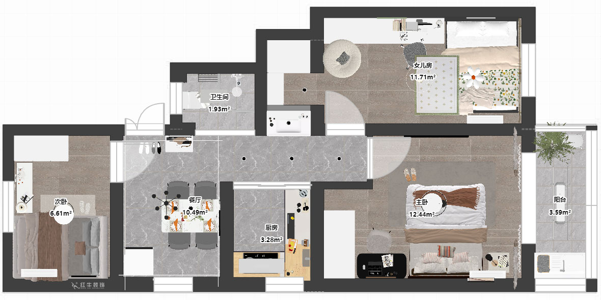 賈庭|中山門小區(qū)12-401-65㎡-現代風格|3室1廳1廚1衛(wèi)|老房裝修|定制家|全包9