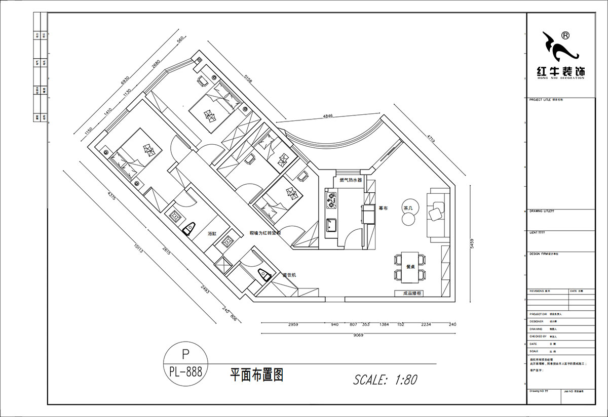 顧娟|豐匯大廈2205室-120㎡-復古風|3室2廳2衛(wèi)|舊房裝修|定制家|全包16