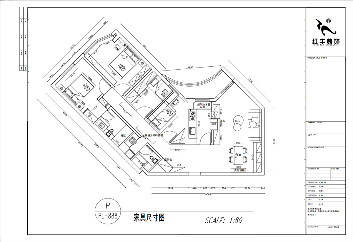 顧娟|豐匯大廈2205室-120㎡-復古風|3室2廳2衛(wèi)|舊房裝修|定制家|全包16