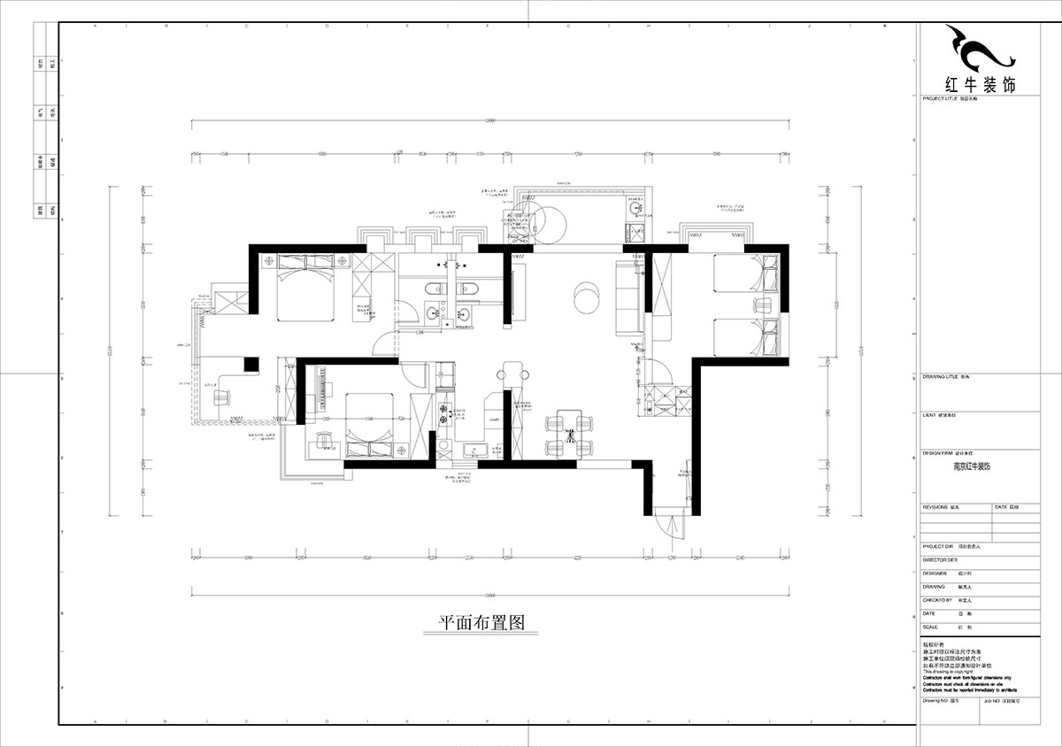 孟憲濤|龍園北路80號(hào)1-2706-130㎡-現(xiàn)代簡約風(fēng)格|4室2廳2衛(wèi)|老房裝修|定制家|全包16萬|00_02平面布置圖