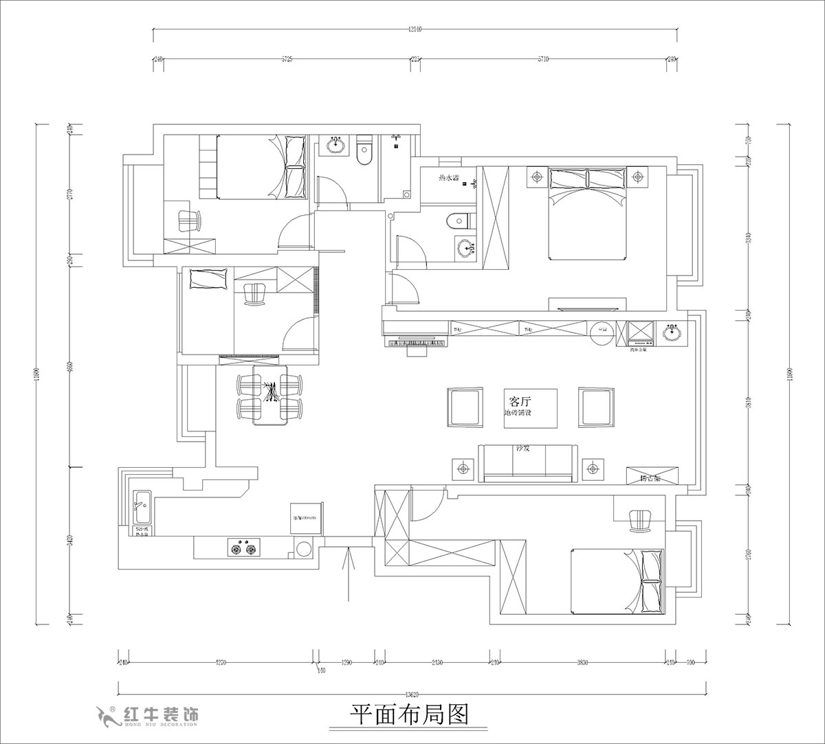 孟憲濤|高科榮域8-2-303-133㎡-簡約中式風(fēng)格|4室2廳2衛(wèi)|老房裝修|定制家|全包17