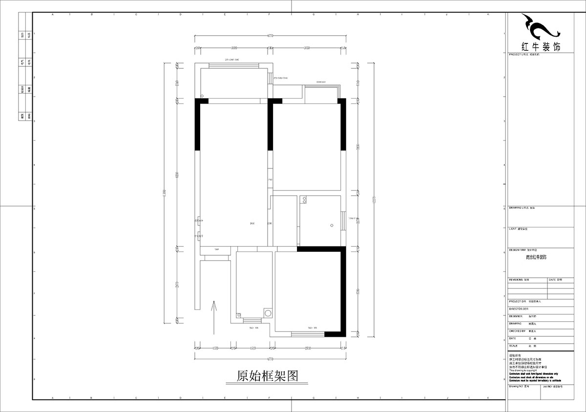 孟憲濤|紫境東苑5-1206-71㎡-現(xiàn)代簡約風(fēng)格|2室1廳1衛(wèi)|新房裝修|定制家|全包10萬|00_01原始框架圖